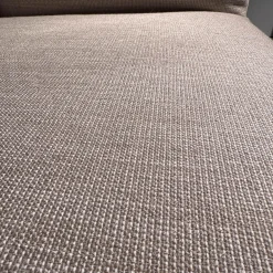 Sofa MR6045E Bezug Stoff Jab 12071 Beige Grau Füße Stahl Lackiert Schwarz Inklusive Einem Lendenkissen Und Einer Kopfstütze