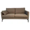 Sofa Nelson Stoff U9999F Braun Graun Metallfüße Schwarz