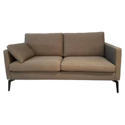 Sofa Nelson Stoff U9999F Braun Graun Metallfüße Schwarz
