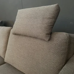 Sofa Nelson Stoff U9999F Braun Graun Metallfüße Schwarz