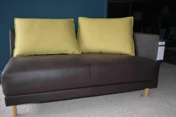 Sofa Onda Leder 38.556 Schokoladenbraun mit 2 Kissen