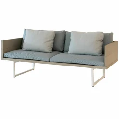 Sofa Orizon N25191W03 Stoff Solids Mineral Aluminium Naturall Lackiert Weiss