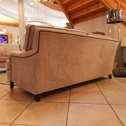 Sofa Passion Bezug Stoff Cam Emilia Beige Mehrfarbig Grau Keder Schwarz Holzfüße Eckig Ohne Rollen