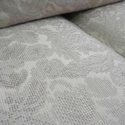 Sofa Passion Mit Heftung Musterstoff A 105 Mit 3 Kissen Grau