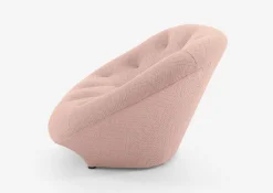 Sofa Ploum 2 Sitzer Hochlehner Stoff Appa FR Poncho Rosa Gestell Stahl Füße Bezogen