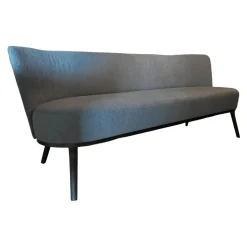 Sofa Polo Cocktail 107-3002 Stoff Caliente 04242 Farbe 700 Grau Gestell Eiche Schwarz