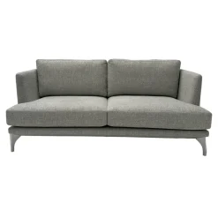Sofa Polo Living 2 80 Bezug Stoff Modena BW1761-282 Grau Füße Aus Edelstahl