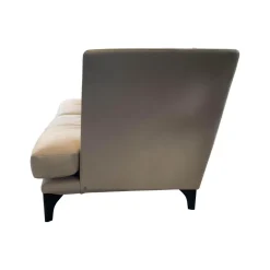 Sofa Polo Lounge Leder 2 Java Sand Füße Braun Gebeizt