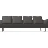 Sofa Prime Time 490-30 Stoff Bogar Farbe Nightshade Kufen Aluminium Matt Pulverbeschichtet Schwarz