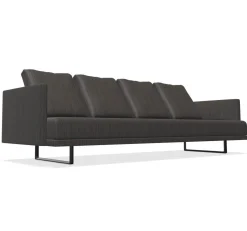 Sofa Prime Time 490-30 Stoff Bogar Farbe Nightshade Kufen Aluminium Matt Pulverbeschichtet Schwarz