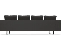 Sofa Prime Time 490-30 Stoff Bogar Farbe Nightshade Kufen Aluminium Matt Pulverbeschichtet Schwarz