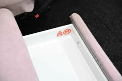 Sofa Prisma Stoff Ethan Clean Altrosa 1670 PG C mit Elektrischer Relaxfunktion und Schublade