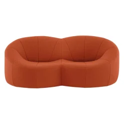Sofa Pumpkin 2 Sitzer Stoff Coda FR Brique Noir Mit Sockel