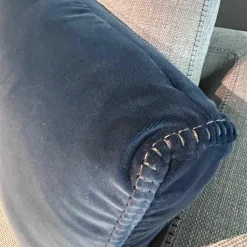 Sofa Ray Stoff 2038258 Spora Stein Grau Füße Nickel Bronzefarben Inklusive Kissen