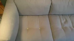 Sofa Rod 240 Leder Nubuk Brend Top 3 Beige mit 2 Kissen