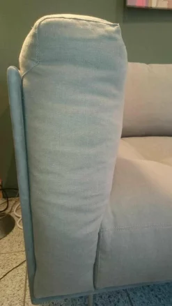 Sofa Rod 240 Leder Nubuk Brend Top 3 Beige mit 2 Kissen