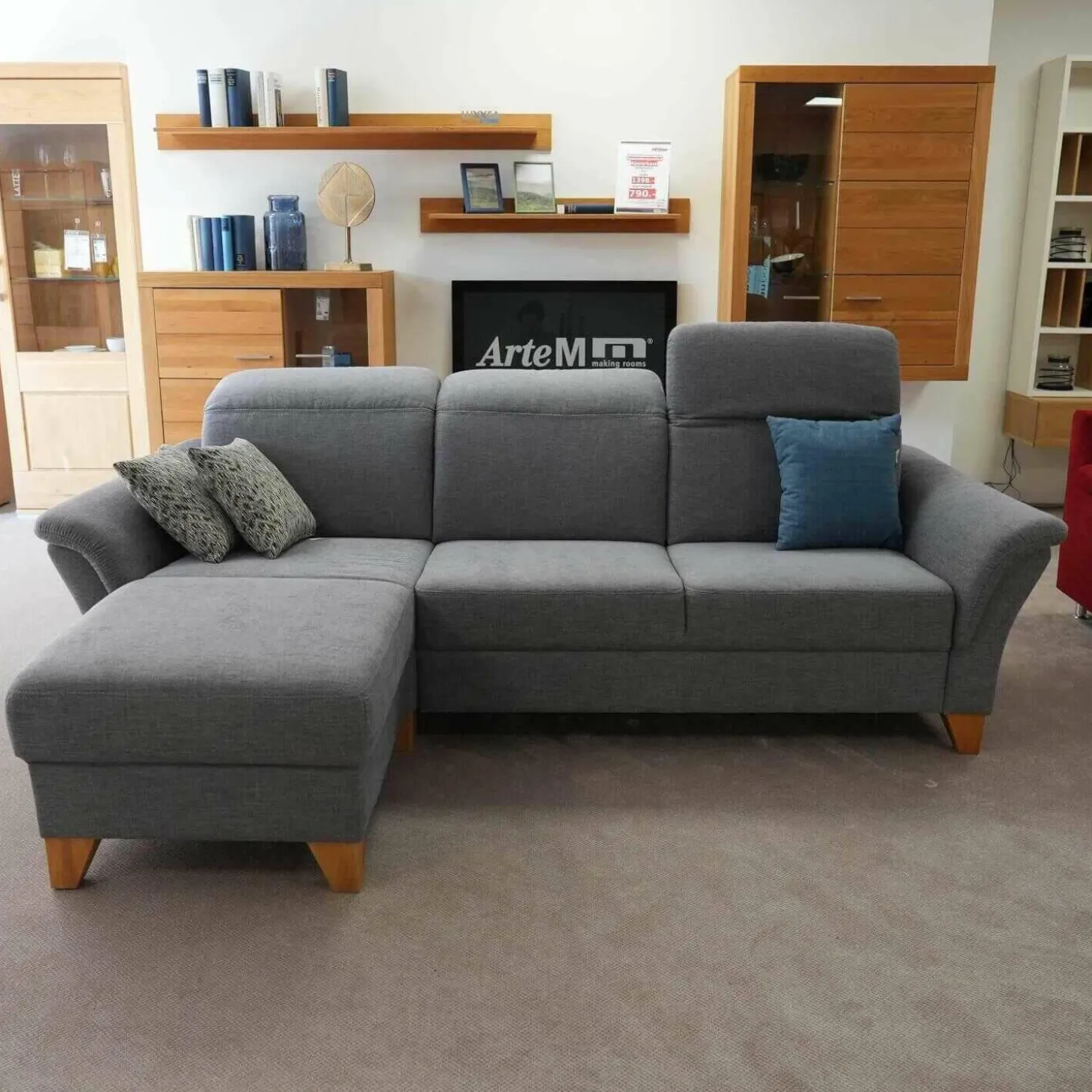 Sofa S189 Calisto Stoff 0815 Grau 18