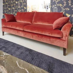 Sofa Saloni 135 3001 Stoff City Velvet CA 7832 063 Mit Keder Füßen Schwarz Inklusive Kopfstütze Und Kissen