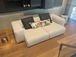 Sofa Season Bezug Sofa Stoff Idra 100 Bianco Crème Mit Zwei Lederkissen Leder Pelle Cougar.21
