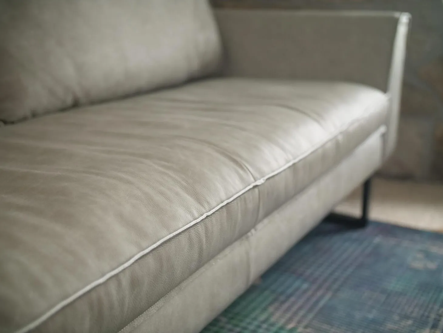 Sofa Sensation Leder 192 Rhino 19214 Grau Füße 600 M051518