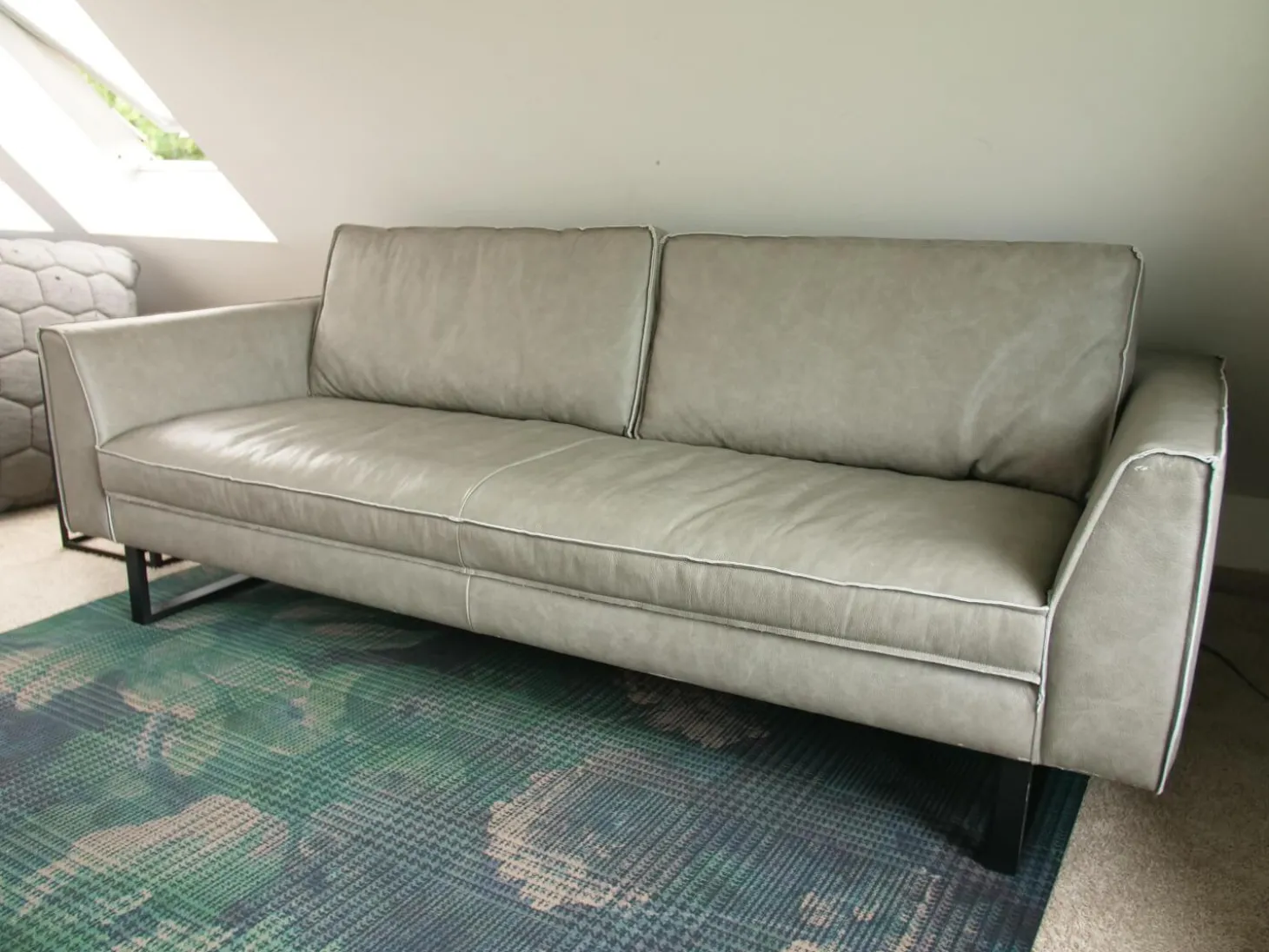 Sofa Sensation Leder 192 Rhino 19214 Grau Füße 600 M051518