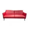 Sofa 2-Sitzer Waldkirchen R Leder 33 Longlife Soft Chianti Rot Gestell Metall Anthrazit Pulverbeschichtet