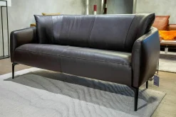 Sofa Sophia City Leder Lipano Fondente Dunkelbraun Gestell Metall Schwarz