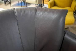 Sofa Sophia City Leder Lipano Fondente Dunkelbraun Gestell Metall Schwarz