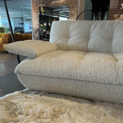 Sofa Soulmate Stoff Zoey 171 Creme Beige Gestell Massivholz Füße Kunststoff Schwarz