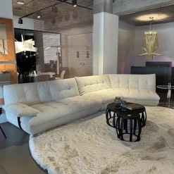Sofa Soulmate Stoff Zoey 171 Creme Beige Gestell Massivholz Füße Kunststoff Schwarz