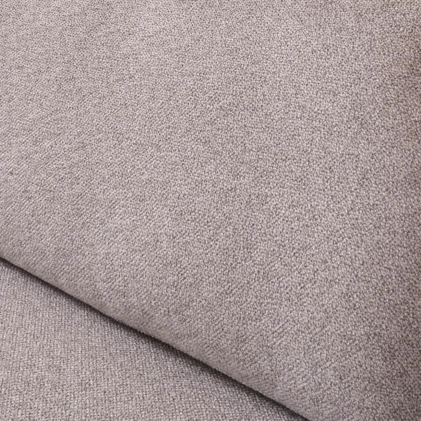 Sofa Spirit Bezug Mara 1763 181 Grau Chromfüße Und Holzsockel In Taupe mit 2 Kissen