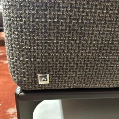 Sofa Spirit Stoff Carlucci True Soul 1570 024 Grau Blende Leder Provence Negro Schwarz Metallfuß Bronze Schwarz Mit Hocker