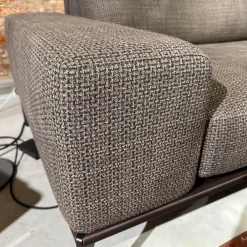 Sofa Spirit Stoff Carlucci True Soul 1570 024 Grau Blende Leder Provence Negro Schwarz Metallfuß Bronze Schwarz Mit Hocker