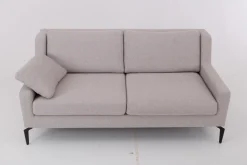 Sofa Stoff U2583G Grau Gestell Metall Schwarz Inklusive Kissen
