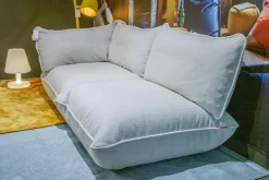 Sofa Sumo Stoff Limestone Hellgrau Gestell Schwarz