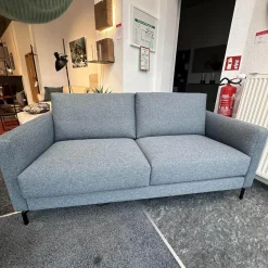 Sofa Tino Bezug Stoff Gavarni Blau Grau Mit Taschenfederkern