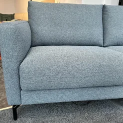 Sofa Tino Bezug Stoff Gavarni Blau Grau Mit Taschenfederkern
