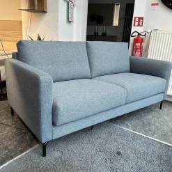 Sofa Tino Bezug Stoff Gavarni Blau Grau Mit Taschenfederkern