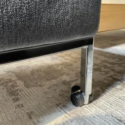 Sofa Und Hocker Airy Bezug Stoff 2813.95 Anthrazit Gestell Metall Chrom Glänzend