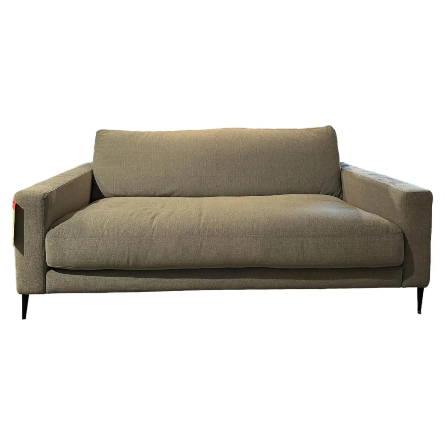 Sofa Up Town Stoff Trend Light Blue Grau Mit Weicher Polsterung Füße Schwarz Lackiert