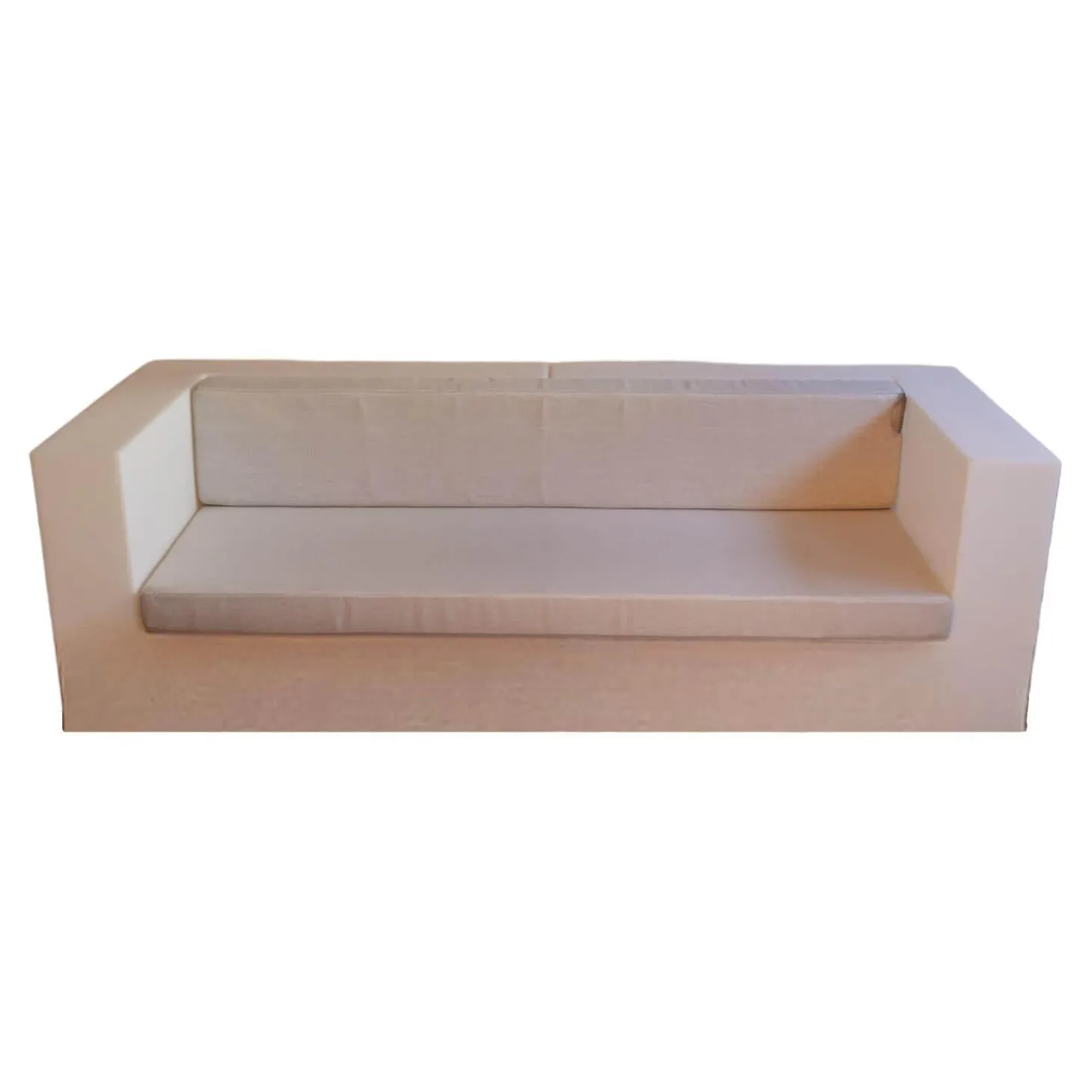 Sofa Vela Stoff Vinyl Silvertex Grau Außen Weiß