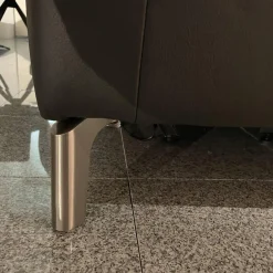 Sofa Venosa 660 Leder Montana Basalt Fuß 01 Brushed mit Relaxfunktionen