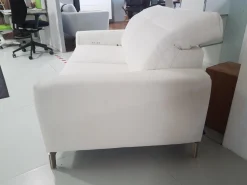 Sofa Venosa Stoff Cl.4 Nevio Weiß mit Verstellfunktion