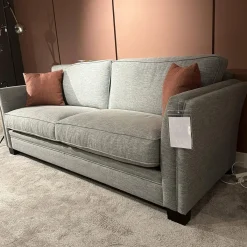 Sofa Victoria Bezug Stoff Bravo 18 Grau Füße Standard Holz Wenge Schwarz Ohne Dekokissen