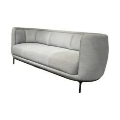 Sofa Vuelta 25640 Stoff F Tekla Platin Grau Füße Metall Bronze