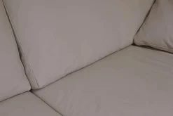 Sofa Wega Large Leder Omega Weiß mit Kissen