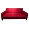 Sofa York Stoff 903 314Z Rot Keder Madras Dunkelbraun Metallfuß Mit Rückenkissen