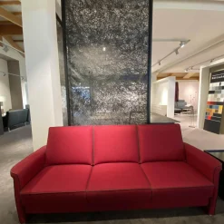 Sofa York Stoff 903 314Z Rot Keder Madras Dunkelbraun Metallfuß Mit Rückenkissen