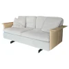 Sofa Zweisitzer Grantorino Stoff Col. Tess Bouce Sabbia Grau Leder Saddle Beige