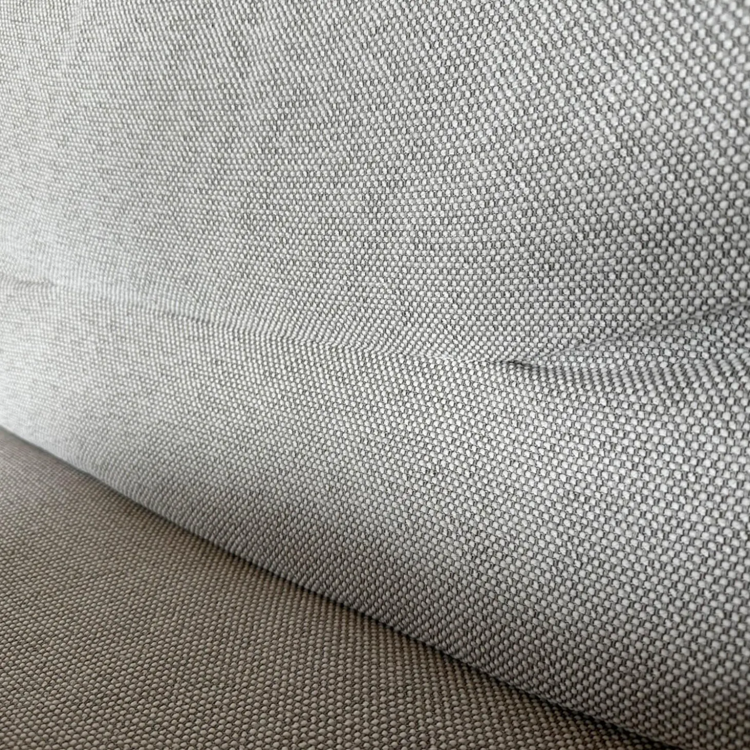 Sofa Zweisitzer Grantorino Stoff Col. Tess Bouce Sabbia Grau Leder Saddle Beige